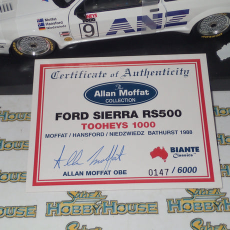 BIANTE MiniChamps 103 888009 - 1/18 Scale Ford Sierra RS 500 Tooheys 1000 Bathurst '88 Moffat