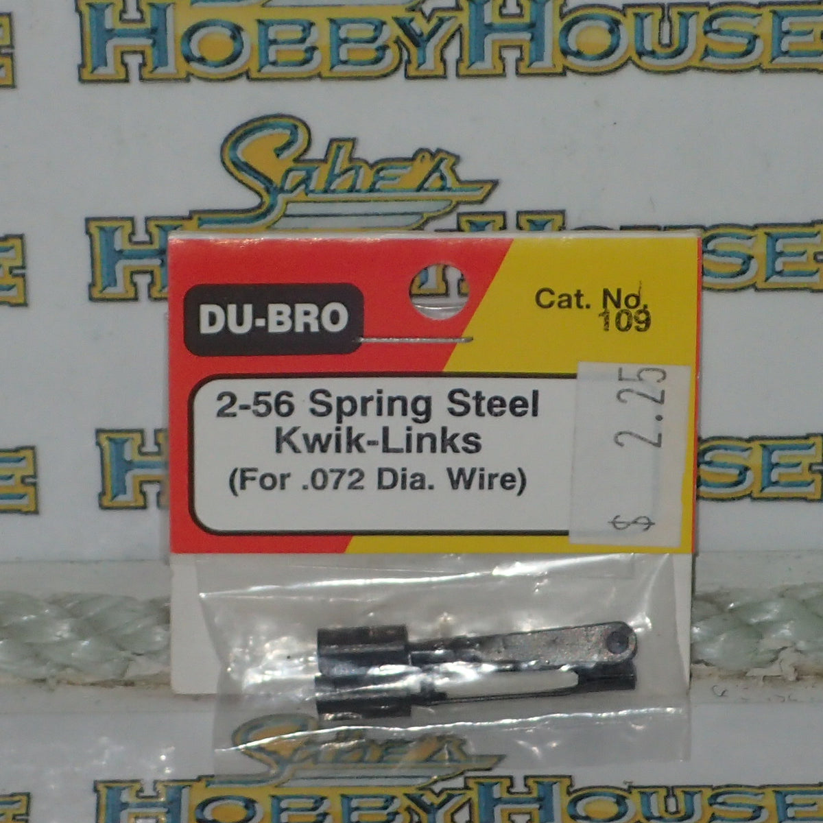Dubro 109 - 2-56 Spring Steel Kwik-Links (For .072 Dia. Wire)