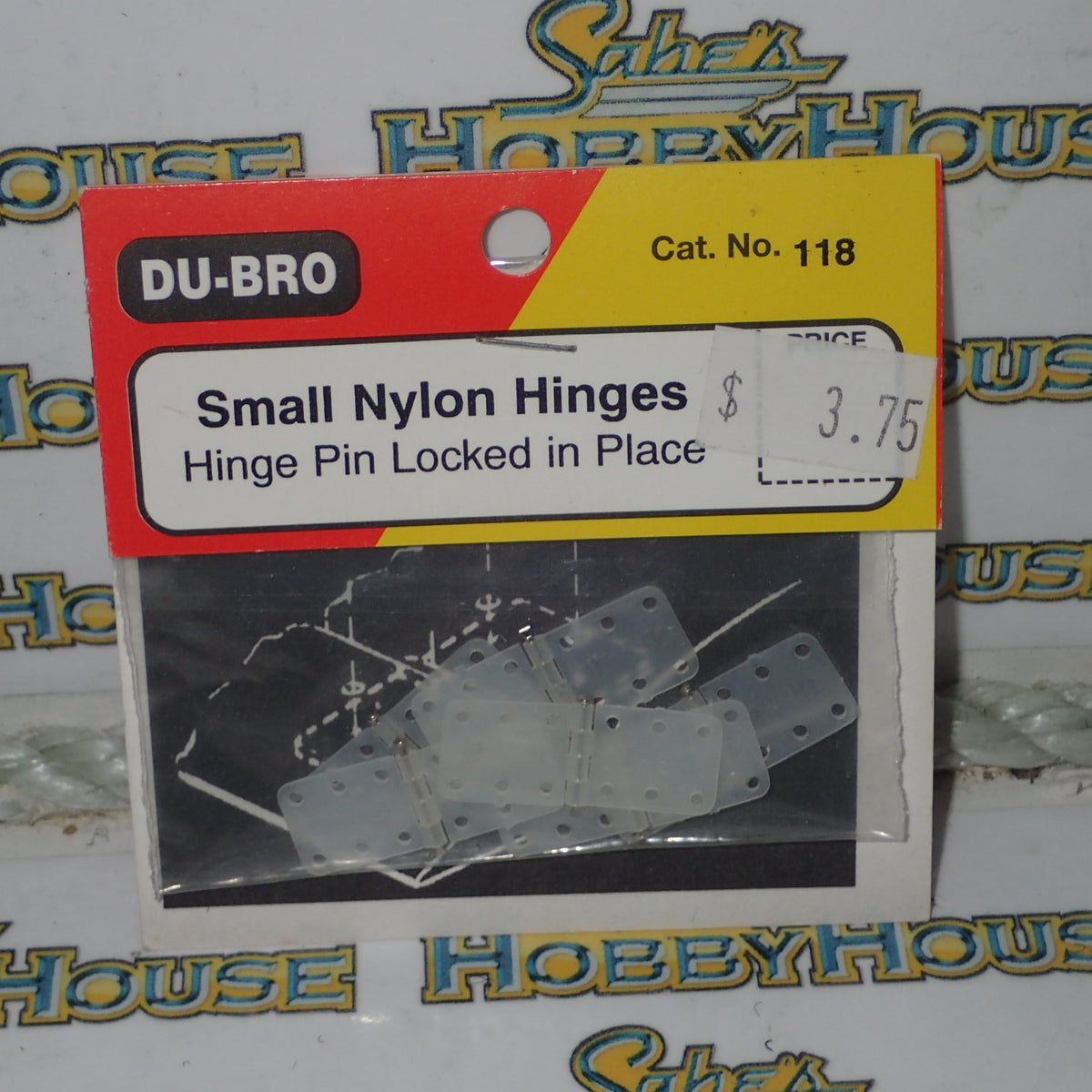 Dubro 118 - Small Nylon Hinges (Hinge Pin Locked in Place)