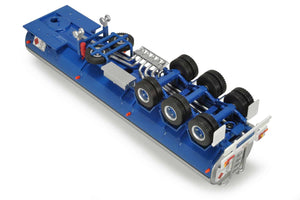 Highway Replicas - 1/64 Scale - Tanker Trailer with Dolly in Blue &amp; White #12991 Diecast Model Replica
