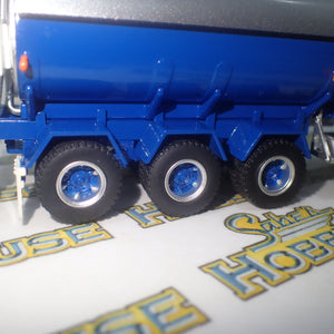 Highway Replicas - 1/64 Scale - #12009 Tanker Road Train in Blue & White Diecast Model Replica