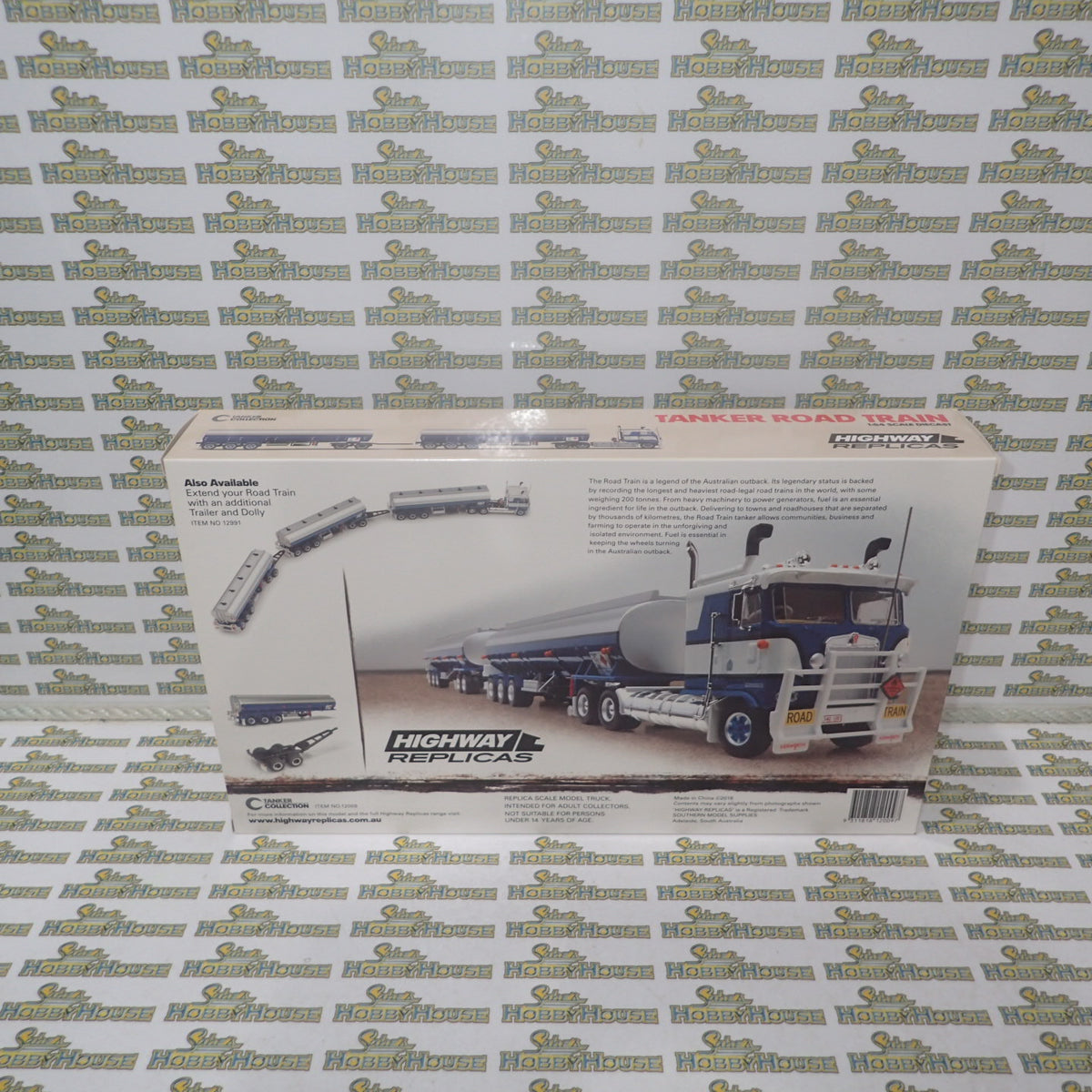 Highway Replicas - 1/64 Scale - #12009 Tanker Road Train in Blue & White Diecast Model Replica