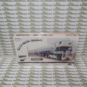 Highway Replicas - 1/64 Scale - #12009 Tanker Road Train in Blue & White Diecast Model Replica