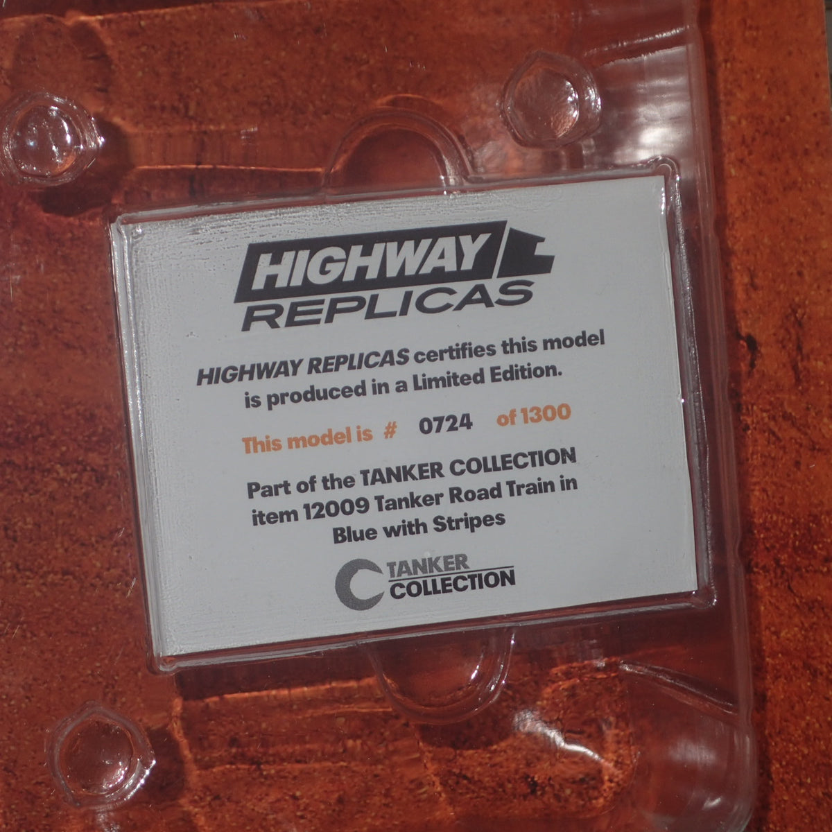 Highway Replicas - 1/64 Scale - #12009 Tanker Road Train in Blue & White Diecast Model Replica