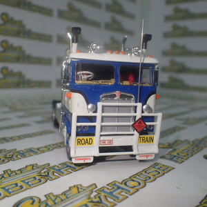 Highway Replicas - 1/64 Scale - #12009 Tanker Road Train in Blue & White Diecast Model Replica