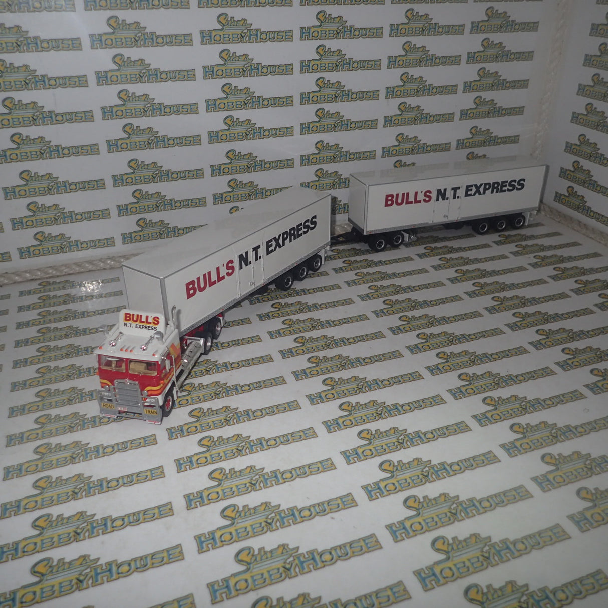 Highway Replicas 12013 - 1/64 Scale - Freight Road Train in "Bull's N.T." Livery Diecast Scale Model Replica