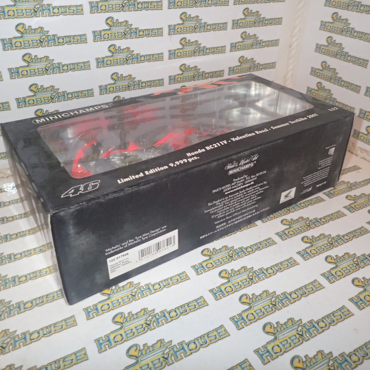 MINICHAMPS 122 017946 1/12 HONDA RC211V V.ROSSI SUMMER TESTBIKE GP 500 2001