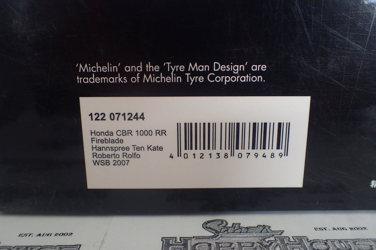 MINICHAMPS 122 071244 1/12 HONDA CBR1000 RR FIREBLADE R.ROLFO WORLD SUPERBIKE 2007