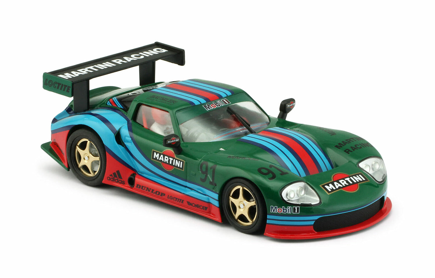 Revo Slot – 1/32 Scale – RS0073 MARCOS LM600 MARTINI GREEN #91