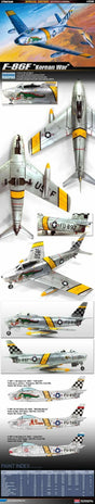 Academy 12546- 1/72 Scale F-86F "Korean War" Plastic Model Kit