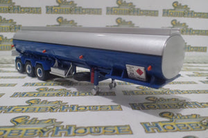 Highway Replicas 12991 - 1/64 Scale - Tanker Trailer with Dolly in Blue &  White  Diecast Model Replica