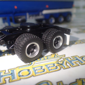 Highway Replicas 12991 - 1/64 Scale - Tanker Trailer with Dolly in Blue &  White  Diecast Model Replica