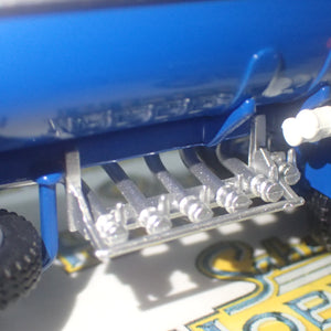 Highway Replicas 12991 - 1/64 Scale - Tanker Trailer with Dolly in Blue &  White  Diecast Model Replica