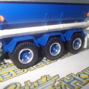 Highway Replicas 12991 - 1/64 Scale - Tanker Trailer with Dolly in Blue &  White  Diecast Model Replica