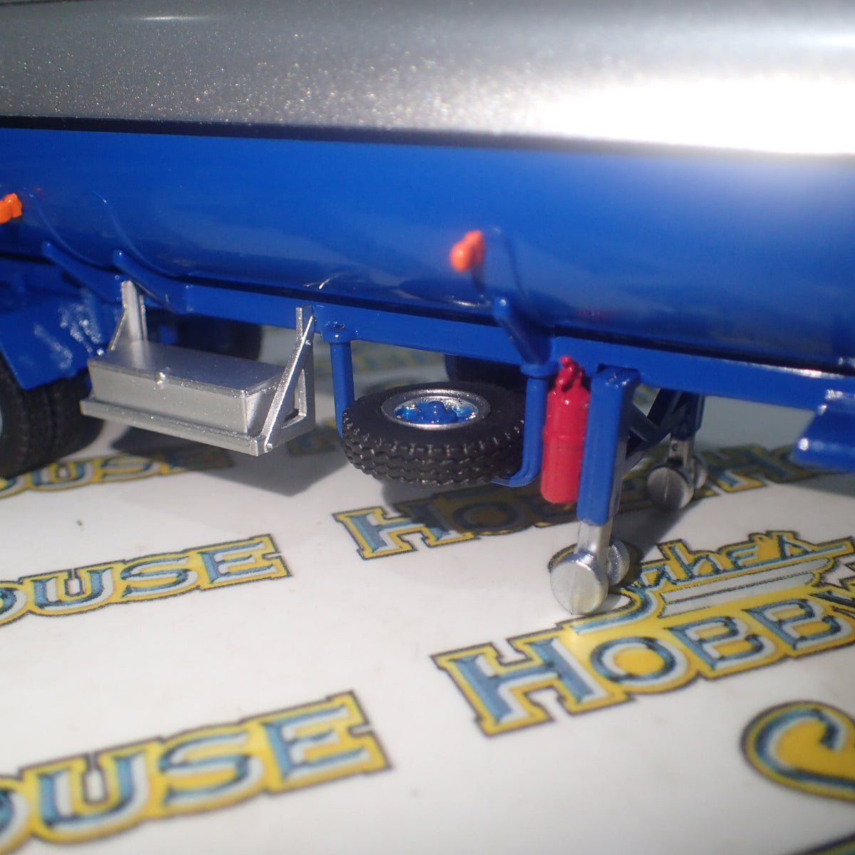 Highway Replicas - 1/64 Scale - #12009 Tanker Road Train in Blue & White Diecast Model Replica