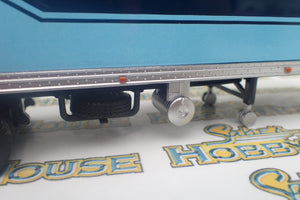 Highway Replicas 12995 - 1/64 Scale Trailer with Dolly Blue with Cyan Stripes Diecast Model Replica