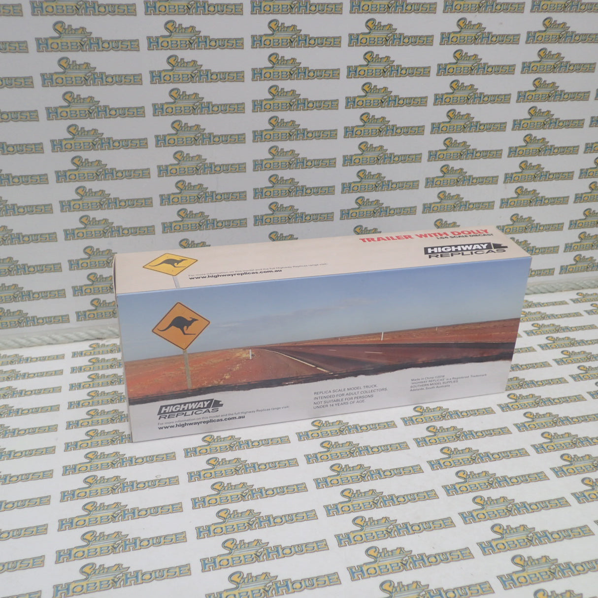 Highway Replicas 12995 - 1/64 Scale Trailer with Dolly Blue with Cyan Stripes Diecast Model Replica