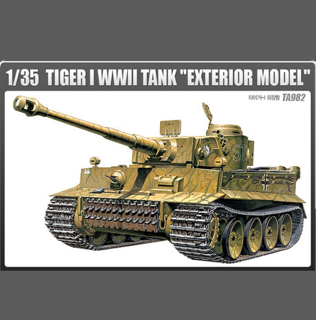 Academy 13264 - 1/35 Scale TIGER-I WWII TANK "EARLY-EXTERIOR MODEL"
