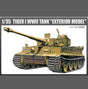 Academy 13264 - 1/35 Scale TIGER-I WWII TANK "EARLY-EXTERIOR MODEL"