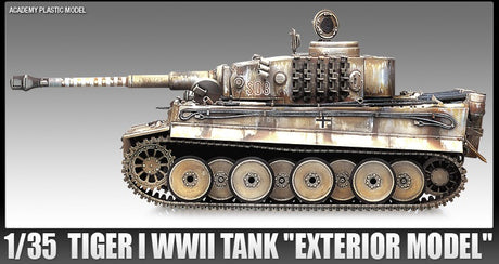 Academy 13264 - 1/35 Scale TIGER-I WWII TANK "EARLY-EXTERIOR MODEL"
