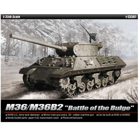 Academy - 1/35 Scale M36/M36B2 "Battle of the Bulge" Plastic Model Kit