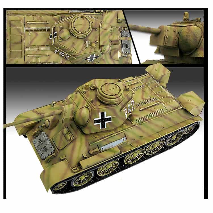 Academy - 1/35 Scale German T-34/76 747(r) Plastic Model Kit