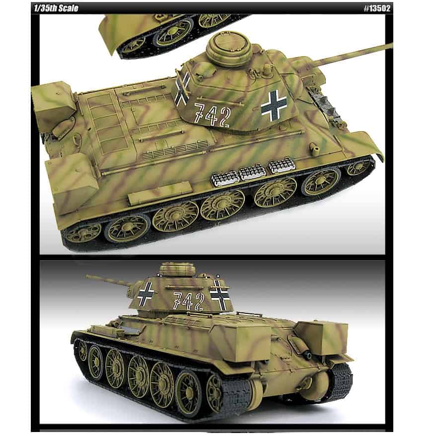 Academy - 1/35 Scale German T-34/76 747(r) Plastic Model Kit