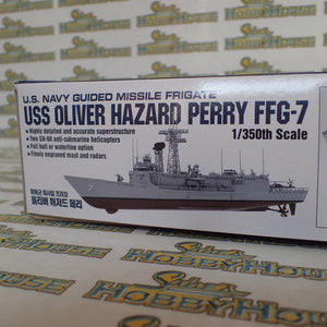 Academy ACA-14102 - 1/350 Scale - USS Oliver Hazard Perry FFG-7 U.S. Navy Guided Missile Frigate Plastic Model Kit With Australian Decals