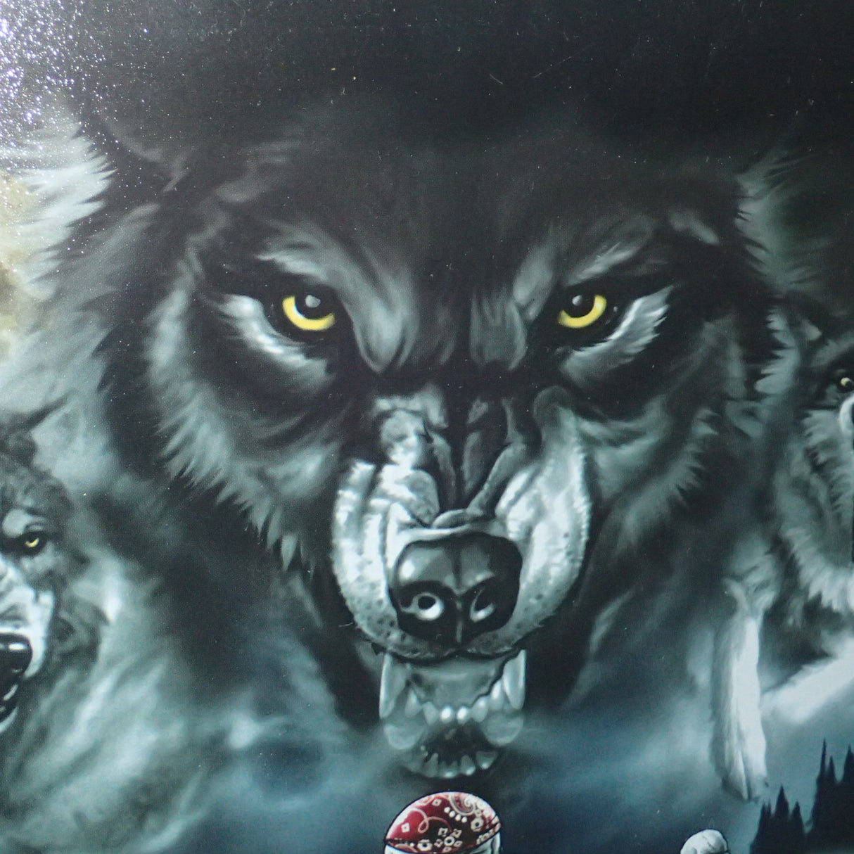 Tin Sign 1442 – Live to Ride w/Wolves