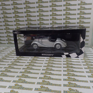 Minichamps 155 025030 - 1/18 Scale - 1936 BMW 328 in Silver Diecast Scale Model Replica