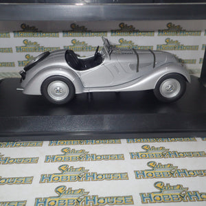 Minichamps 155 025030 - 1/18 Scale - 1936 BMW 328 in Silver Diecast Scale Model Replica