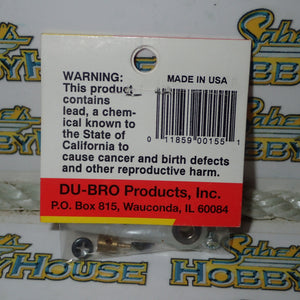 Dubro 155 - 1-1/4" Nylon Steering Arm Assembly for 5/32" Nose Gear Wire