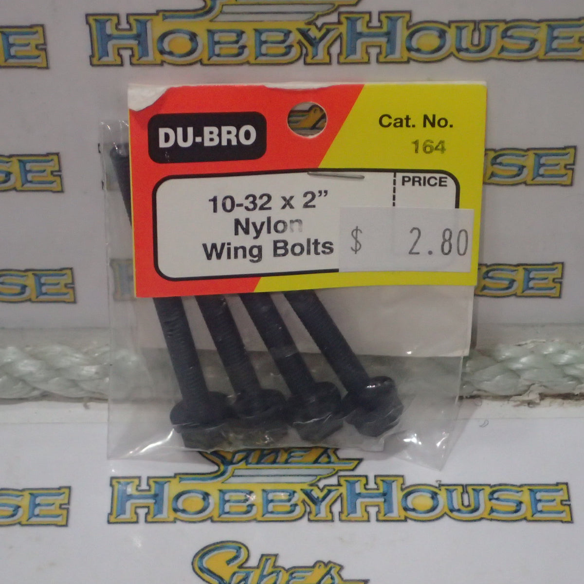 Dubro 164 - 10-32 x 2" Nylon Wing Bolts