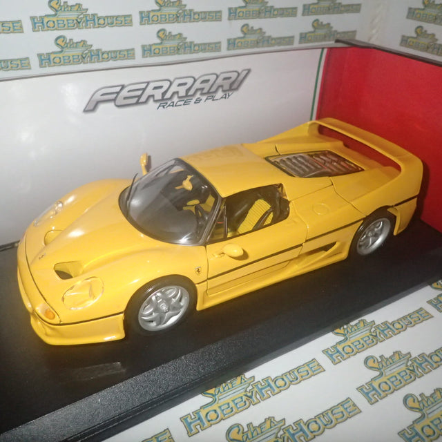 Bburago - 1/18 Scale - Ferrari F50 in Yellow Diecast Scale Model Replica