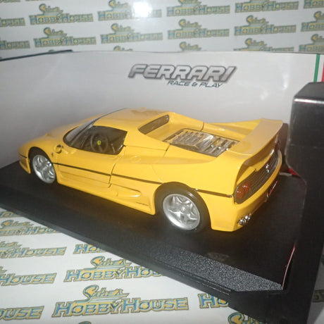 Bburago - 1/18 Scale - Ferrari F50 in Yellow Diecast Scale Model Replica