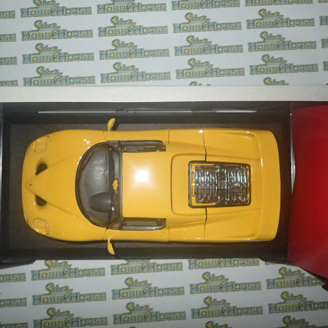 Bburago - 1/18 Scale - Ferrari F50 in Yellow Diecast Scale Model Replica