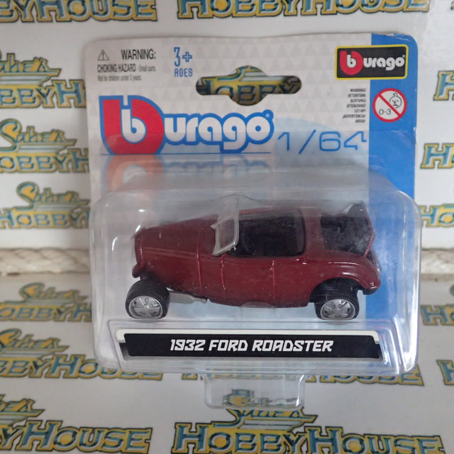 BURAGO - 1/64 Scale - 18-59000 1932 Ford Roadster Diecast Scale Model Replica