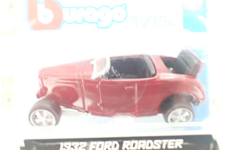 BURAGO - 1/64 Scale - 18-59000 1932 Ford Roadster Diecast Scale Model Replica