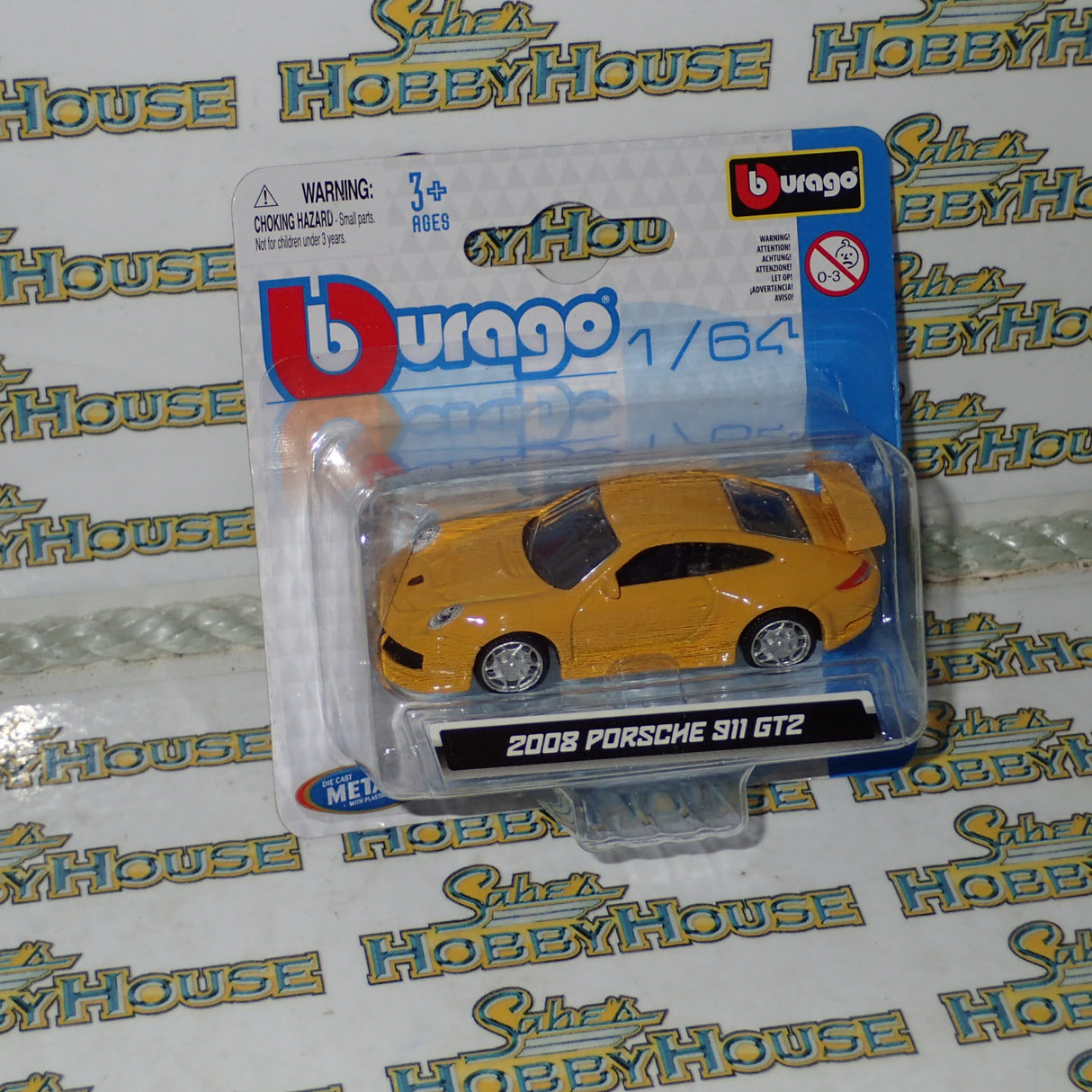 Bburago 18-59000 - 1:64 Diecast - 2008 Porsche 911 GT2