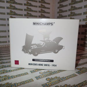 MINICHAMPS 180 039008 - 1/18 SCALE 1954 Mercedes-Benz 300SL Gullwing, Strawberry Red, 1 of 336
