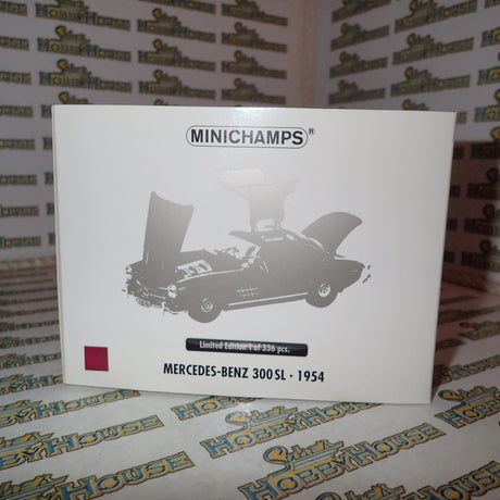 MINICHAMPS 180 039008 - 1/18 SCALE 1954 Mercedes-Benz 300SL Gullwing, Strawberry Red, 1 of 336