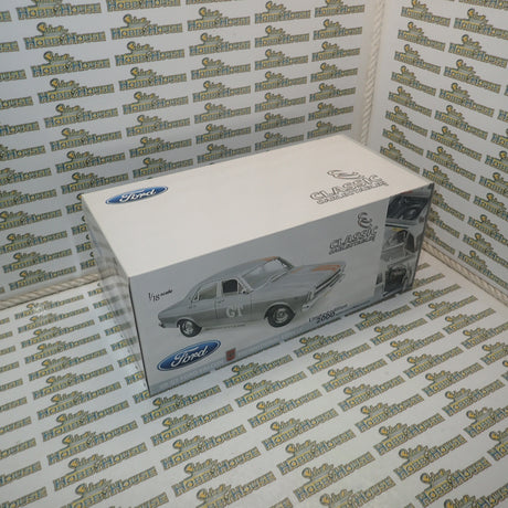 Classic Carlectables 18071 – 1/18 Ford XR Falcon GT Silver Promotional Car Die-cast Model Replica