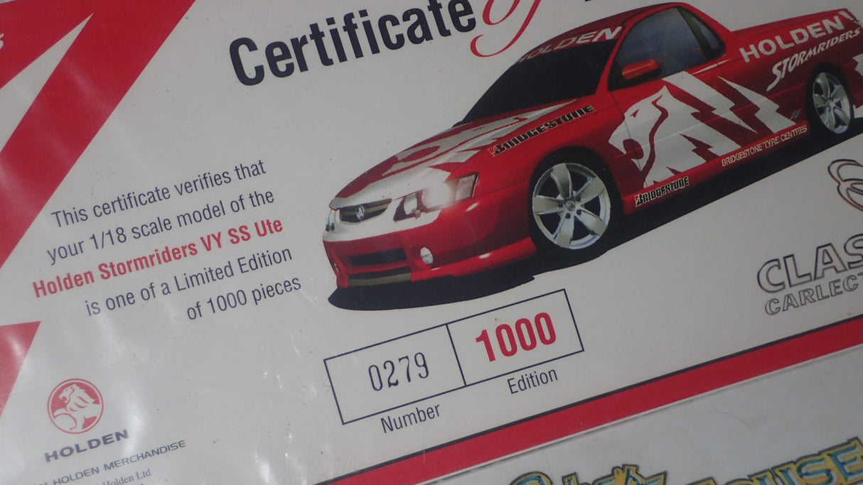Classic Carlectables 18125 - Resale 1/18 VY SS Ute Holden Stormriders