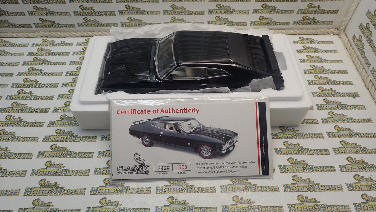 Classic Carlectables 18222 - 1/18 Ford XA Falcon RPO83 Coupe Onyx Black Die-Cast Car