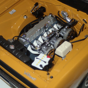 Classic Carlectables 18524 - 1:18 Chrysler VH Valiant E38 R/T Charger Hot Mustard "Small Tank" Die-cast Replica