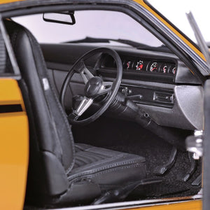 Classic Carlectables 18524 - 1:18 Chrysler VH Valiant E38 R/T Charger Hot Mustard "Small Tank" Die-cast Replica