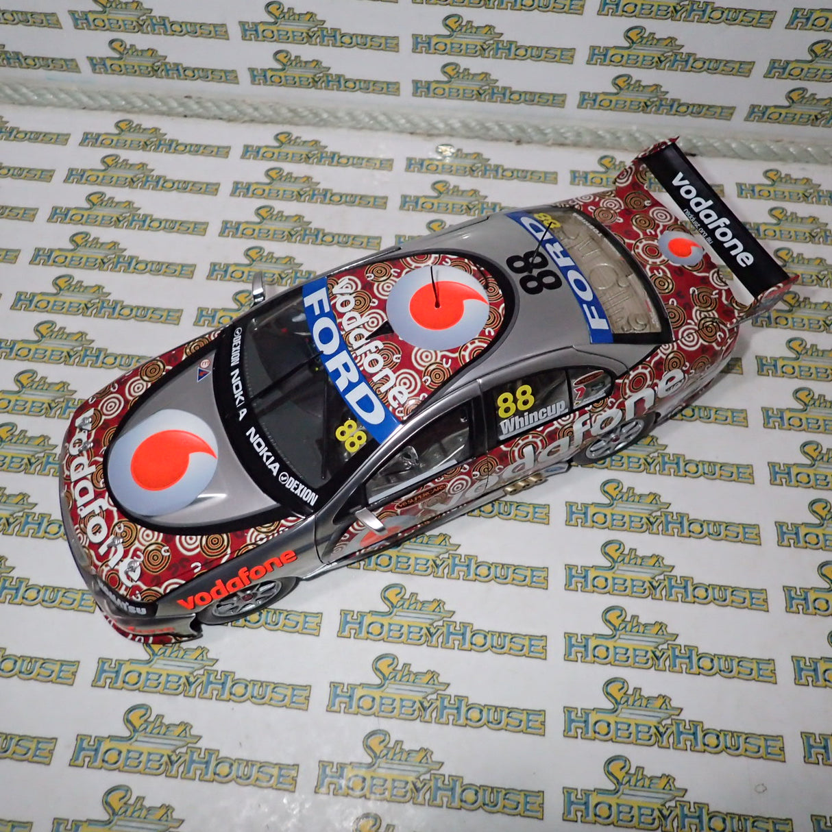 Classic Carlectables 18588 - 1:18 Jamie Whincup's 2008 Red Dust Darwin Livery Team Vodefone Ford BF Falcon