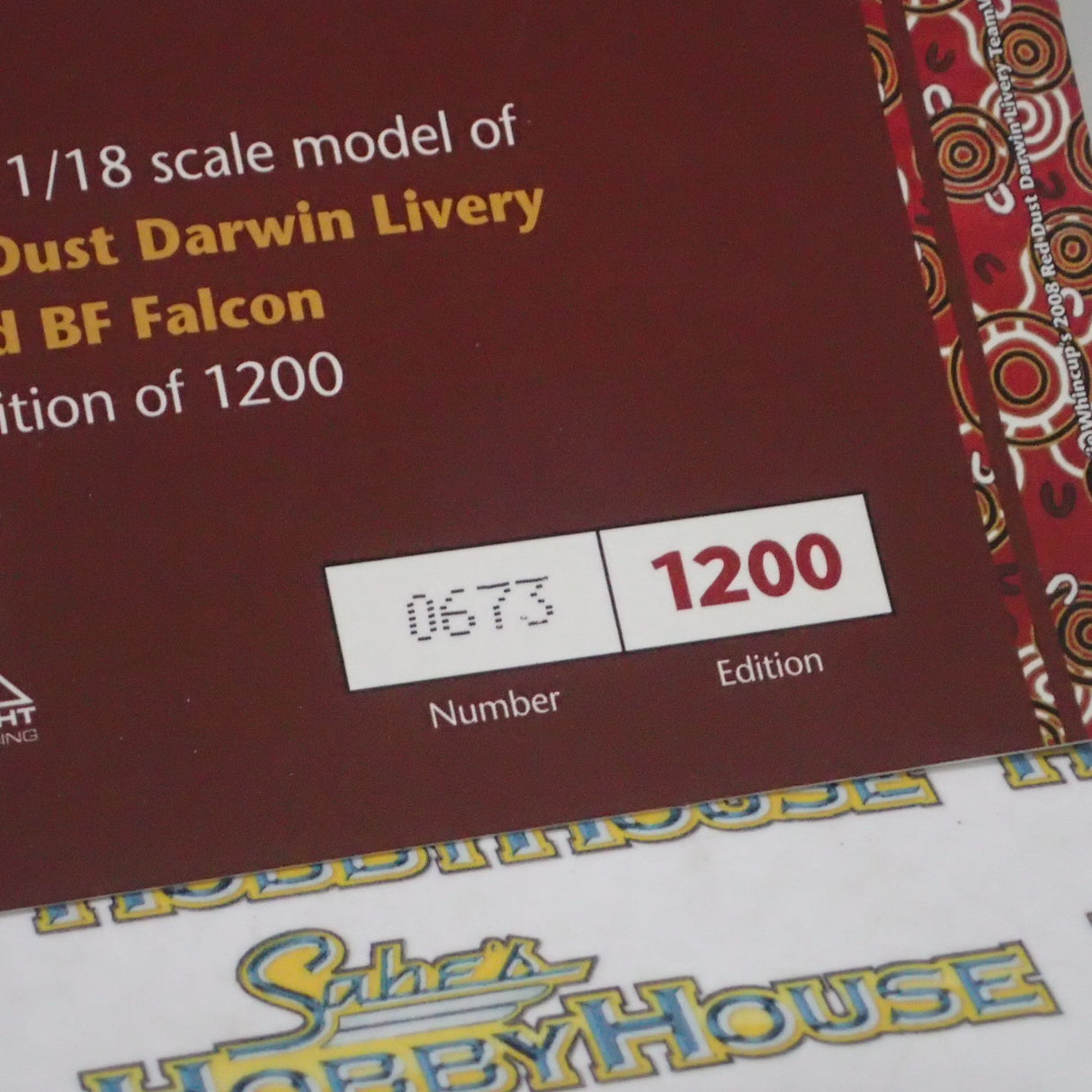 Classic Carlectables 18588 - 1:18 Jamie Whincup's 2008 Red Dust Darwin Livery Team Vodefone Ford BF Falcon