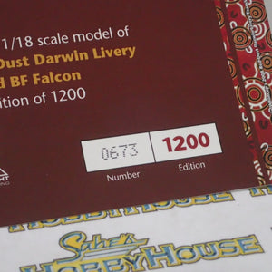 Classic Carlectables 18588 - 1:18 Jamie Whincup's 2008 Red Dust Darwin Livery Team Vodefone Ford BF Falcon
