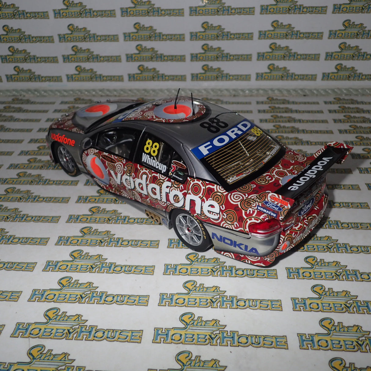 Classic Carlectables 18588 - 1:18 Jamie Whincup's 2008 Red Dust Darwin Livery Team Vodefone Ford BF Falcon
